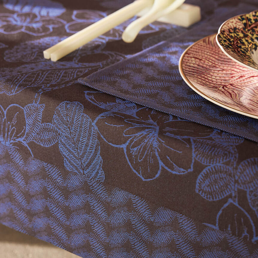 Nappe Sulawesi Terre Indigo 150x150 100% coton, longues fibres, , hi-res image number 2