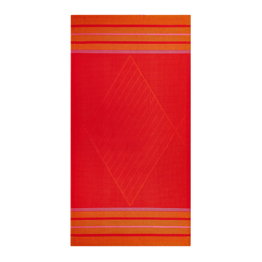 Drap de plage Sand Club Voile Corail 100x200 100% coton, , hi-res image number 1
