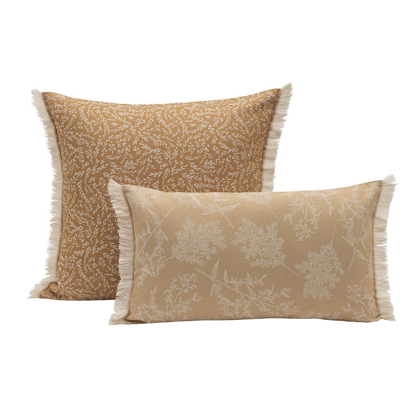 Housse de coussin Champ&ecirc;tre Gramin&eacute;es 50x30 100% coton, , hi-res image number 1