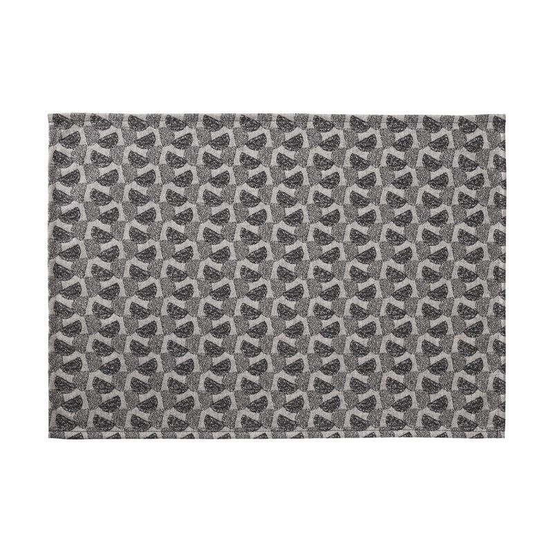 Set de table enduit Empreintes Pois Charbon 50x36 100% coton, , hi-res image number 0