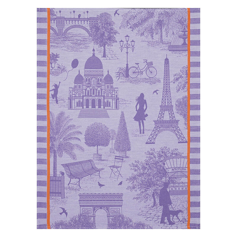 Torchon Toile de paris Cassis 60x80 100% coton, , hi-res image number 0