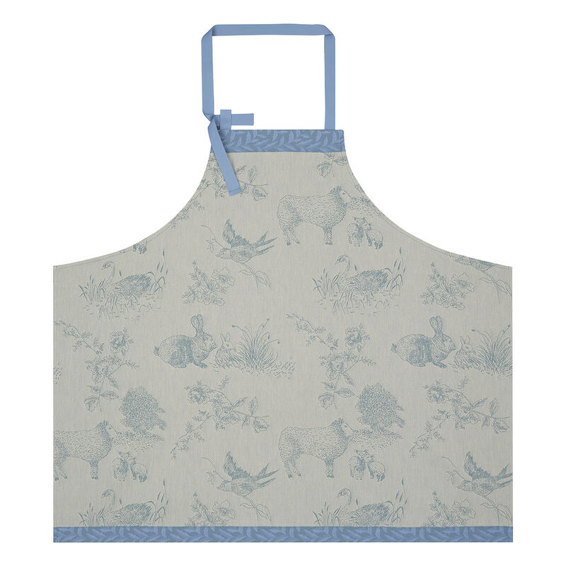 Tablier Joséphine Myosotis 90x96 100% coton, , hi-res