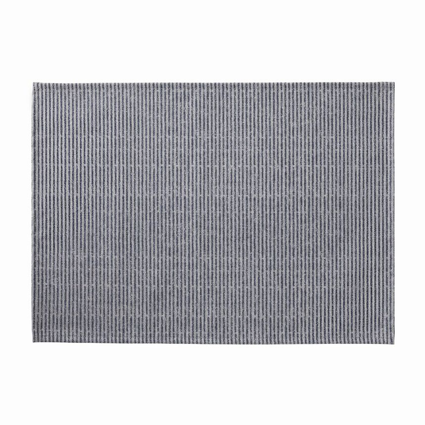 Set de table enduit Empreintes Rayures Cobalt 50x36 100% coton, , hi-res image number 1