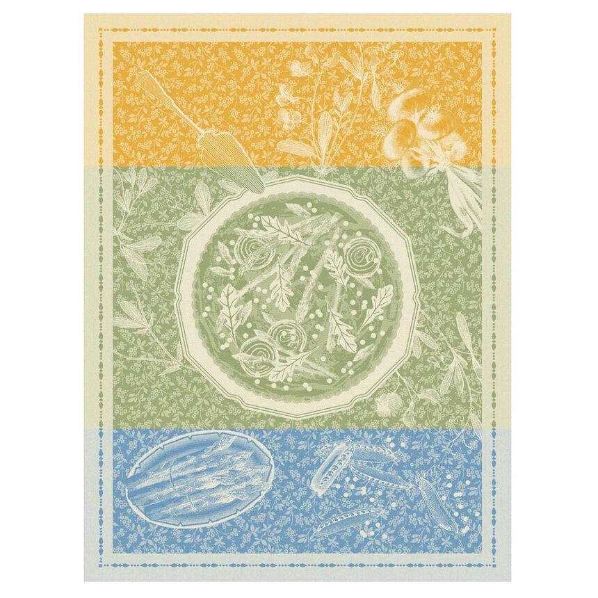 Torchon Tarte Printani&egrave;re Rafra&icirc;chissante 60x80 100% coton, longues fibres, , hi-res image number 0