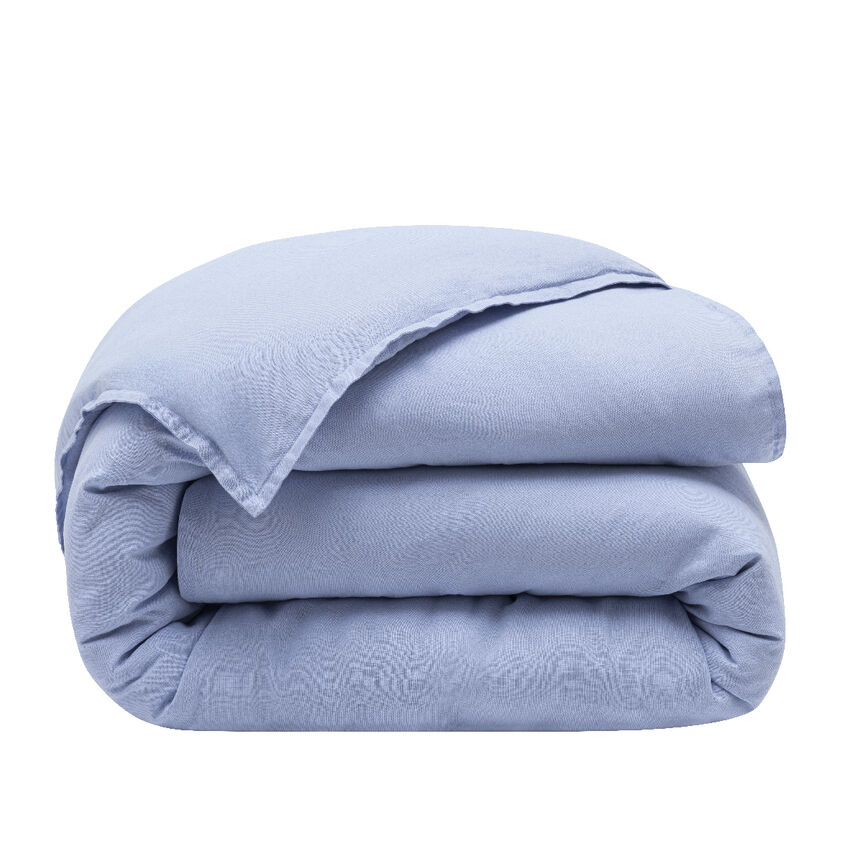 Housse de couette  Nuances Denim 140X200 50% coton - 50% lin, , hi-res image number 0