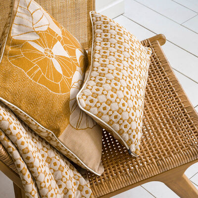 Housse de coussin Pochoir Cumin 40x40 98% coton / 2% polyamide