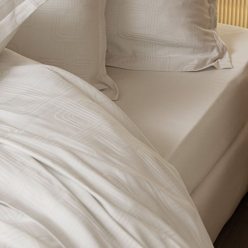 Drap de lit H&ocirc;tel particulier Stuc 240X300 50% coton - 50% lin, , hi-res image number 2