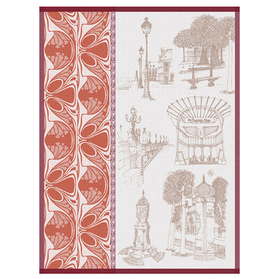 Torchon Carnet de Paris Coton,  Torchon Carnet de Paris Coton