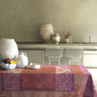 Nappe Jardin d'orient Terracotta 150x260 100% lin, , hi-res image number 0