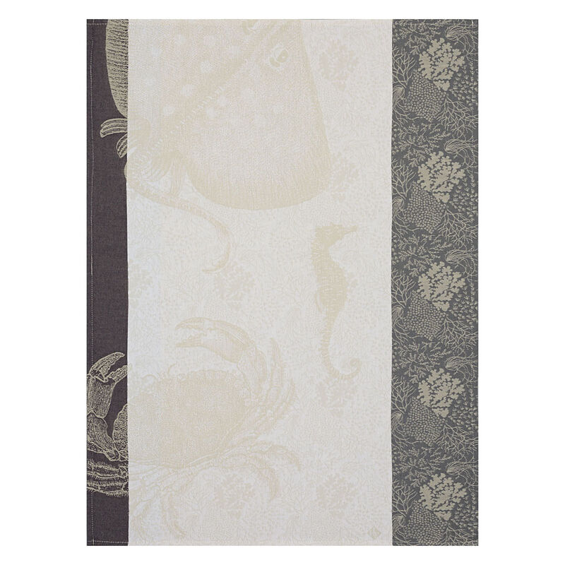 Torchon Fonds marins crabe Nacre 60x80 100% coton, , hi-res image number 0