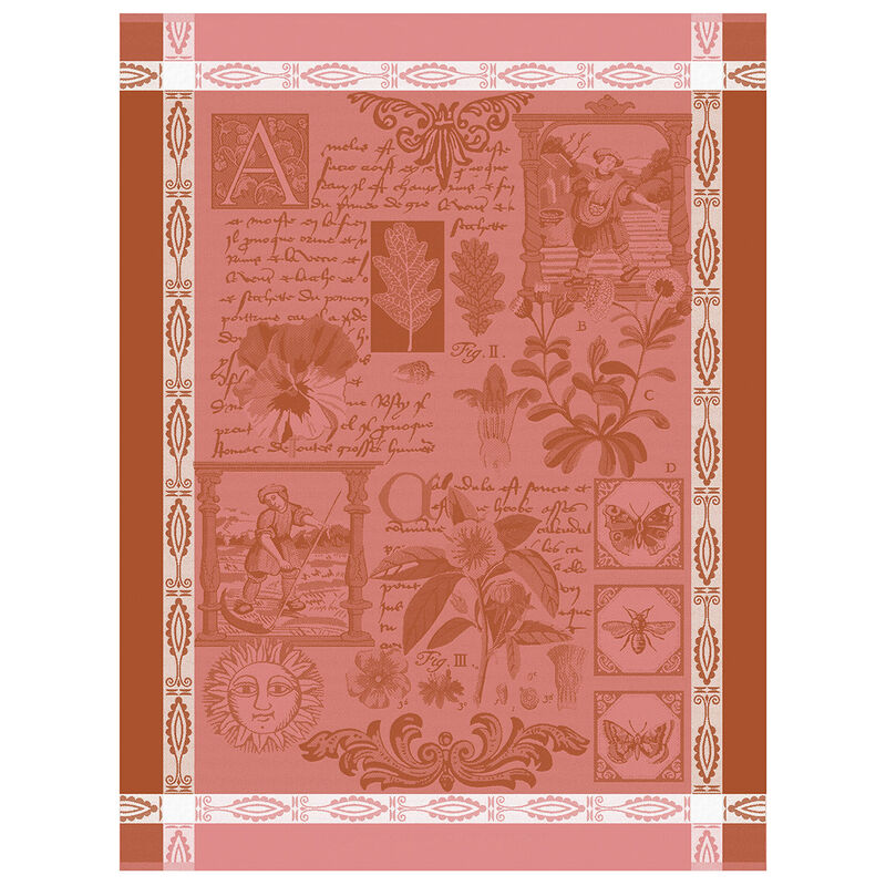 Torchon Herbier Pivoine 60x80 100% coton, , hi-res image number 0