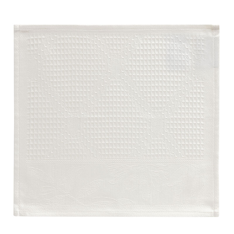 Carré visage Pois de senteur Blanc 30x30 100% coton, , hi-res image number 0