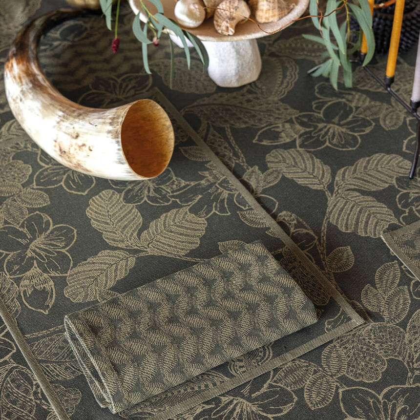 Set de table enduit Sulawesi Fleurs Canop&eacute;e 50x36 100% coton, longues fibres, , hi-res image number 1