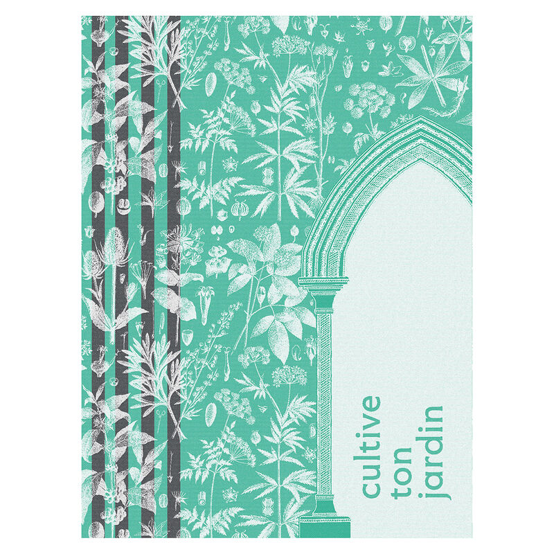 Torchon Abbaye Terre Feuille 60x80 100% coton, , hi-res