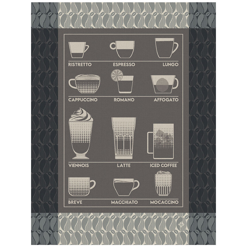 Torchon Barista Ristretto 60x80 100% coton, , hi-res image number 0