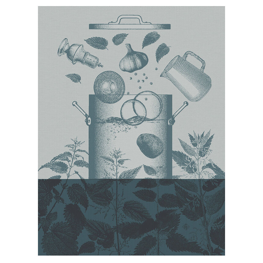 Torchon Velout&eacute;s d'orties Hydratant 60x80 90% Coton, 10% Lyocell, , hi-res image number 0