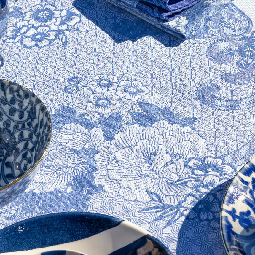 Nappe Promenade Imp&eacute;riale Lapis 120x120 100% coton, longues fibres, , hi-res image number 5