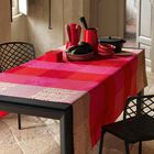 Nappe enduite Fleurs de Kyoto Cerise 175x175 100% coton, , hi-res image number 0