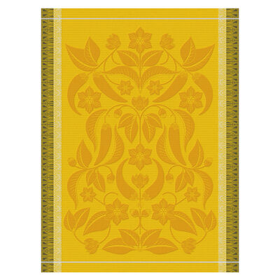 Torchon Piments Jaune 60x80 100% coton,  Torchon Piments Jaune 60x80 100% coton