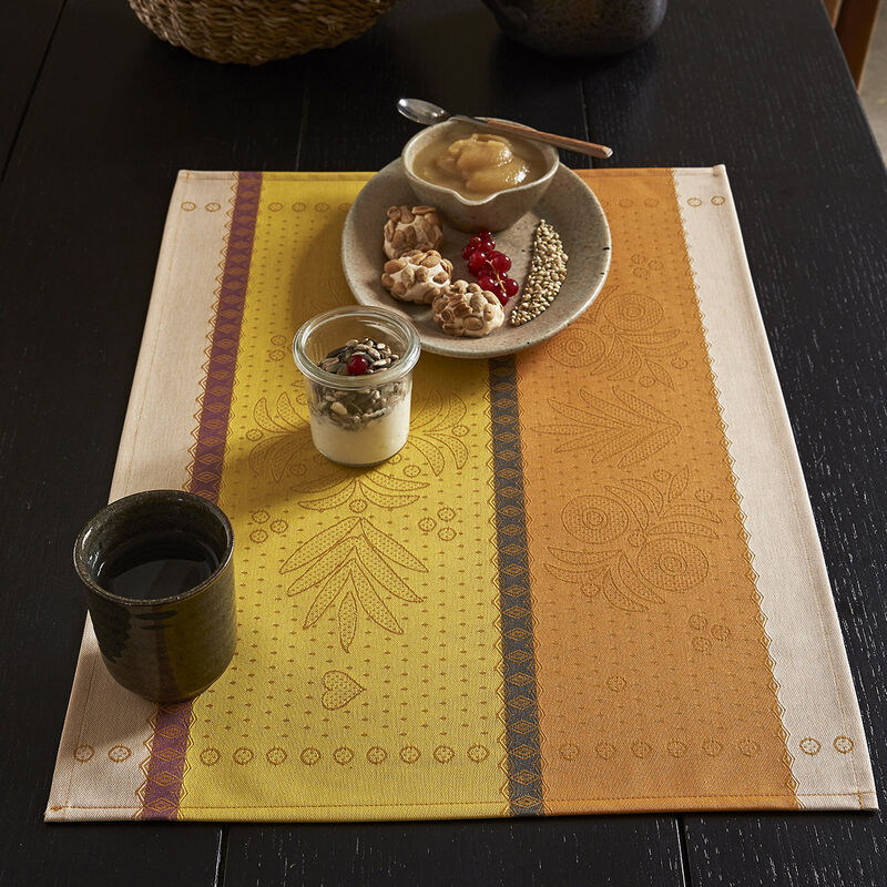 Set de table enduit Vent d'ouest Miel 50x36 100% coton, , hi-res image number 1