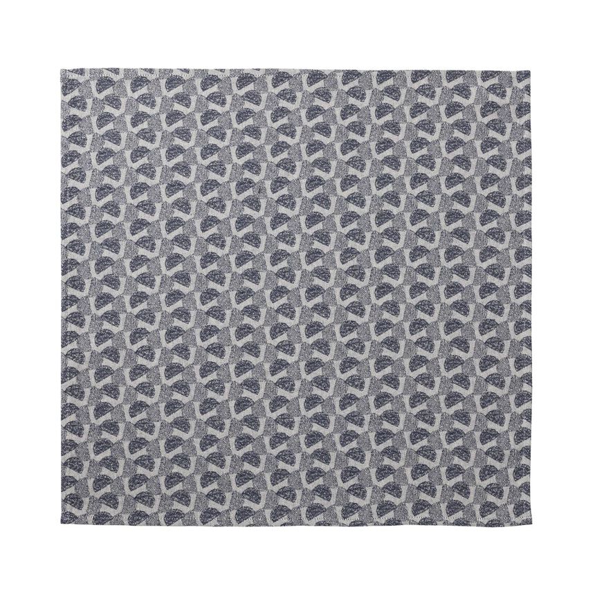 Serviette de table Empreintes Pois Cobalt 50x50 100% coton, , hi-res image number 1