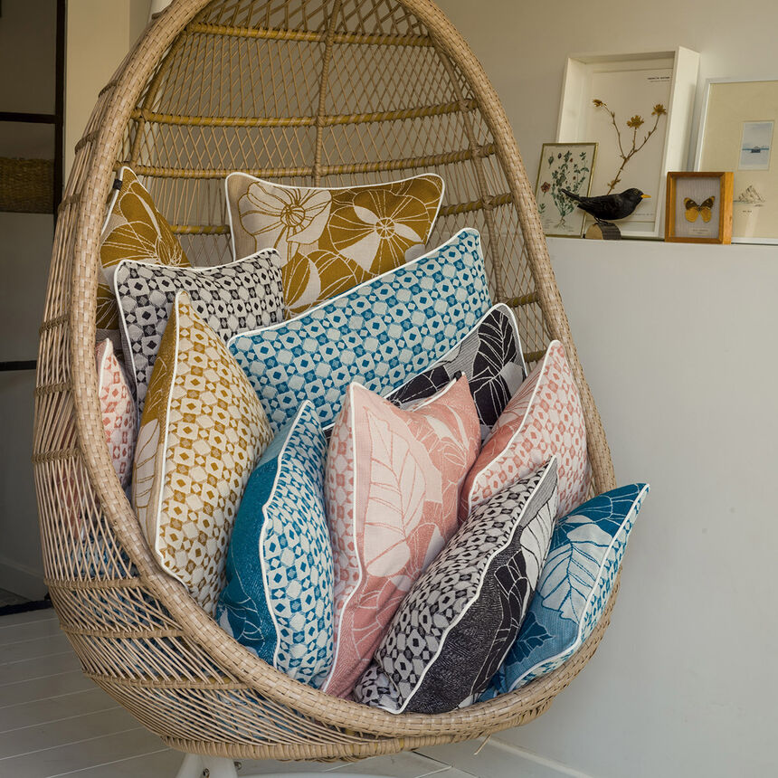 Housse de coussin Pochoir Noir 30x50 100% coton, , hi-res image number 0