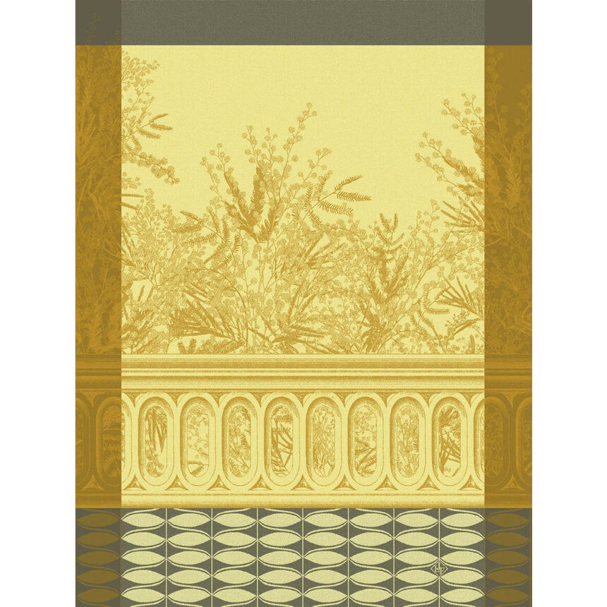 Torchon Riviera mimosa Z&eacute;nith 60x80 100% coton, longues fibres, , hi-res image number 1