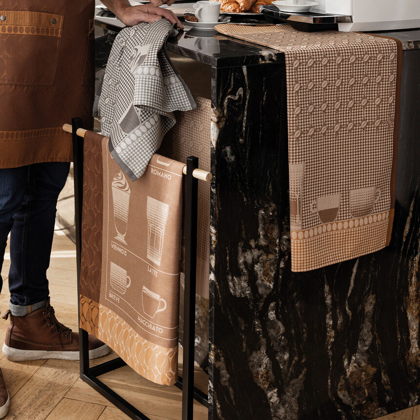 Torchon Barista Latte 60x80 100% coton, , hi-res image number 1