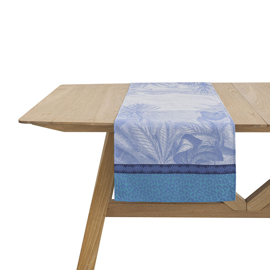 Chemin de table Sinhar&acirc;ja Oc&eacute;an 50x150 100% coton, , hi-res image number 0