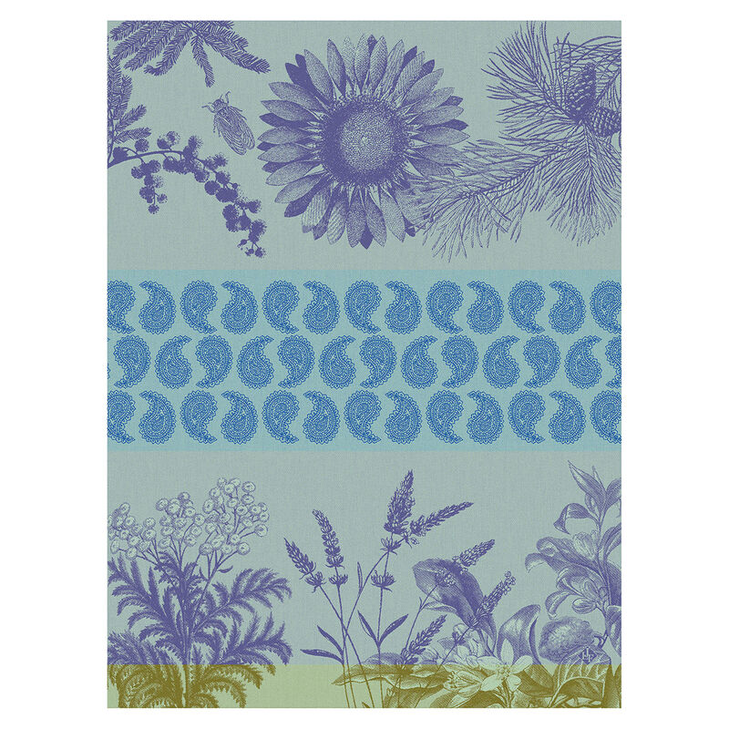 Torchon Soleil au jardin Lavande 60x80 100% coton, , hi-res image number 0