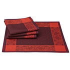 Serviette de table Ottomane Burgundy 58x58 100% lin, , hi-res image number 1