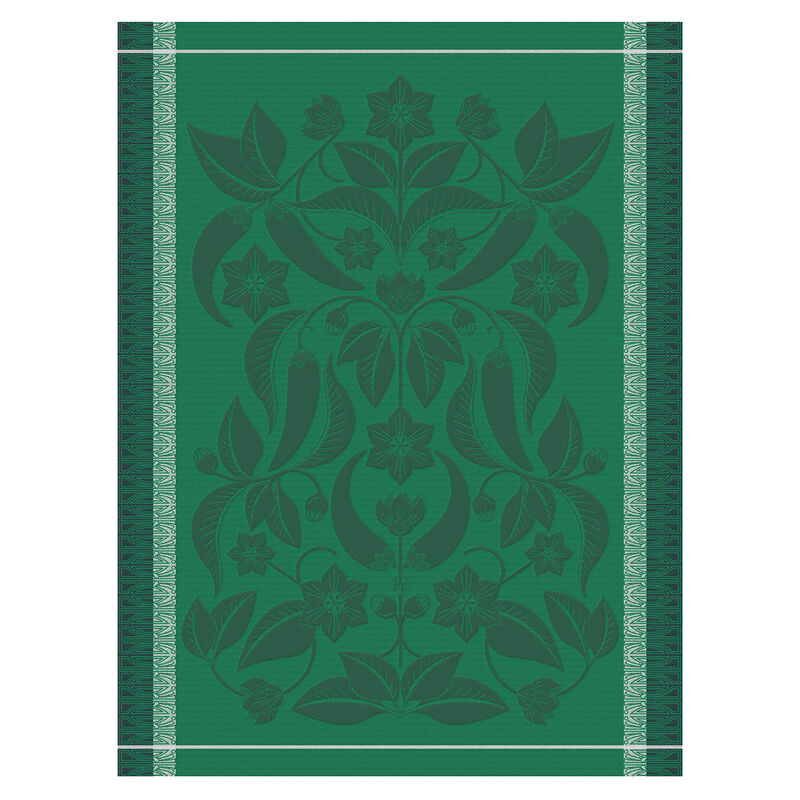 Torchon Piments Vert 60x80 100% coton, , hi-res image number 0