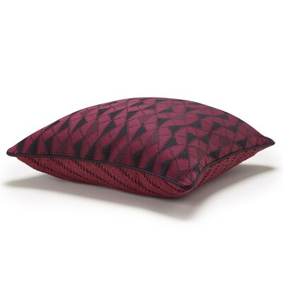 Housse de coussin Prisme Prune 50x50 93% Coton/ 7% Polyester
