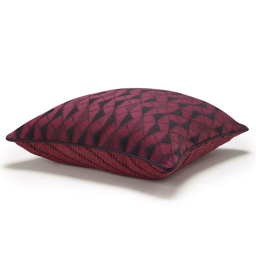 Housse de coussin Prisme Prune 50x50 93% Coton/ 7% Polyester, , hi-res image number 0