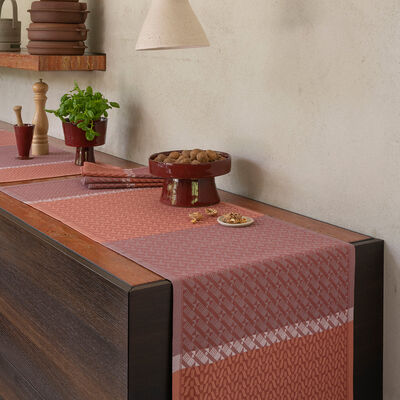 Chemin de table Veine Graphique Coton,  Chemin de table Veine Graphique Coton