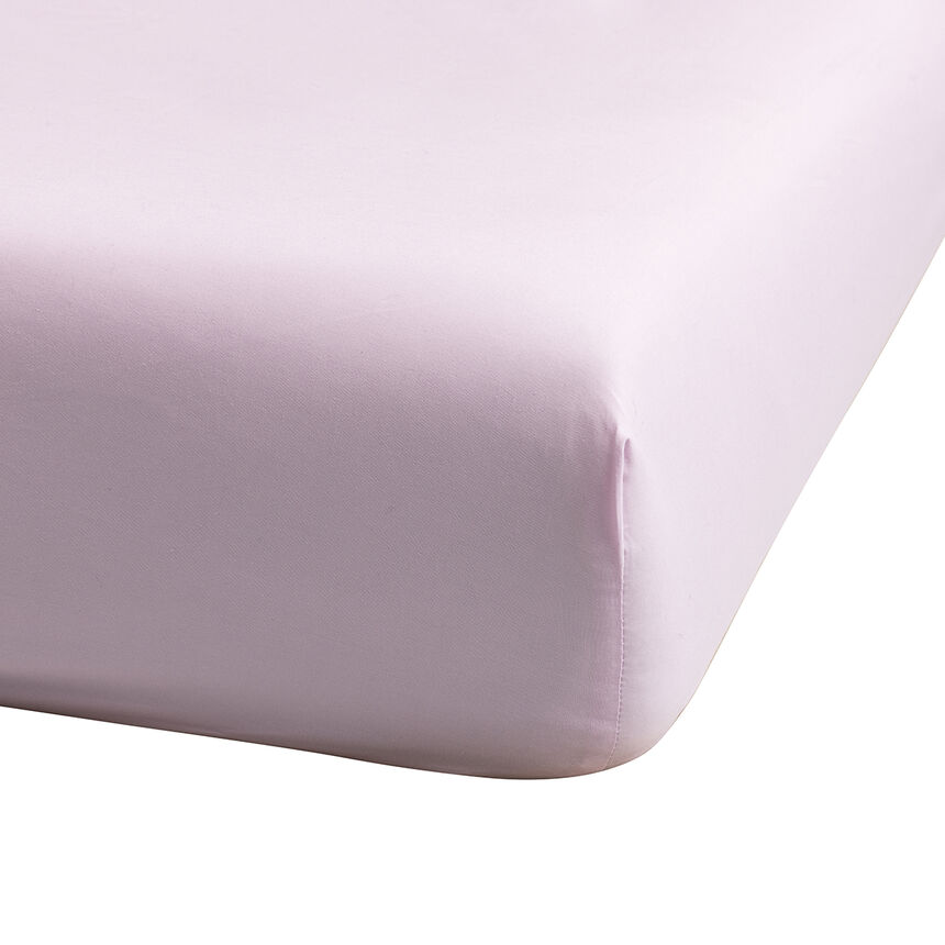 Drap housse Pois de senteur Rose 90X200X35 100% coton, , hi-res image number 0