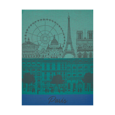 Torchon Paris panorama Coton