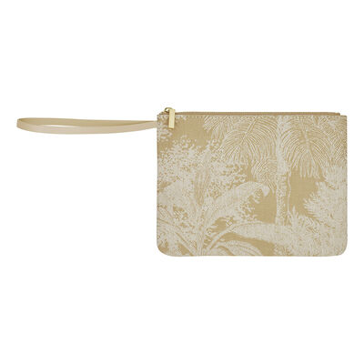 Pochette Paysage Brun 20x15 100% coton Enduction 80% acrylique / 20% polyur&eacute;thane . Garniture : Cuir de Bovin