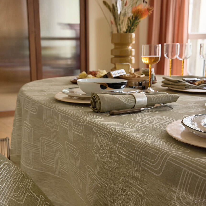 Nappe H&ocirc;tel particulier Buis 120x120 100% lin, longues fibres, , hi-res image number 3