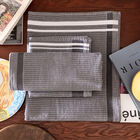 Serviette invit&eacute; Duetto Caviar 30x50 100% coton, , hi-res image number 2