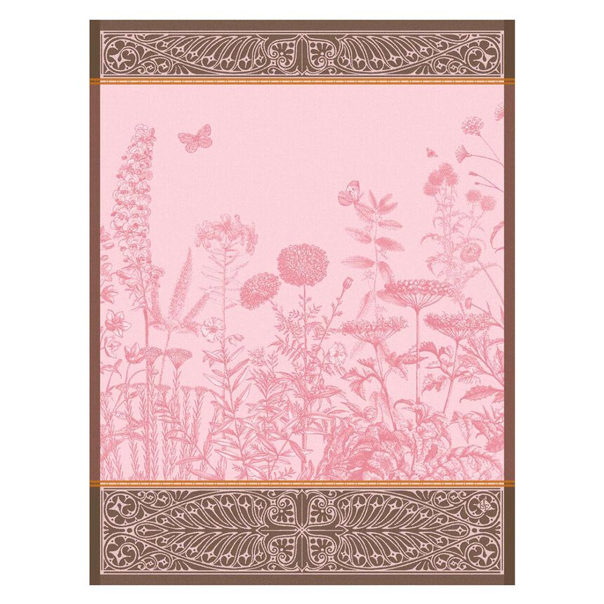Torchon Blooming Ros&eacute;e 60x80 100% coton, longues fibres, , hi-res image number 0