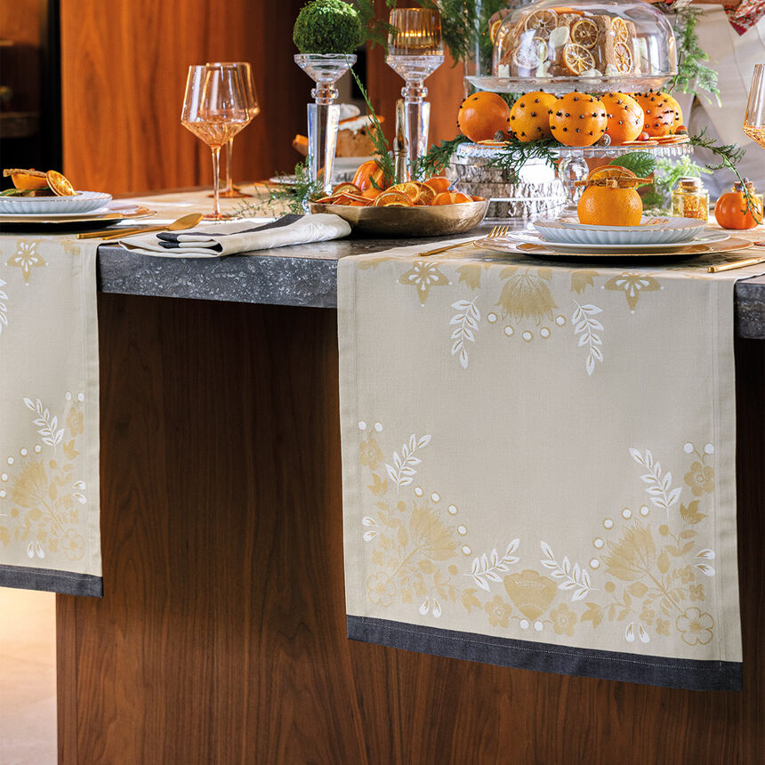 Chemin de table F&eacute;erie Pain d'&eacute;pices 50x150 100% coton, , hi-res image number 3