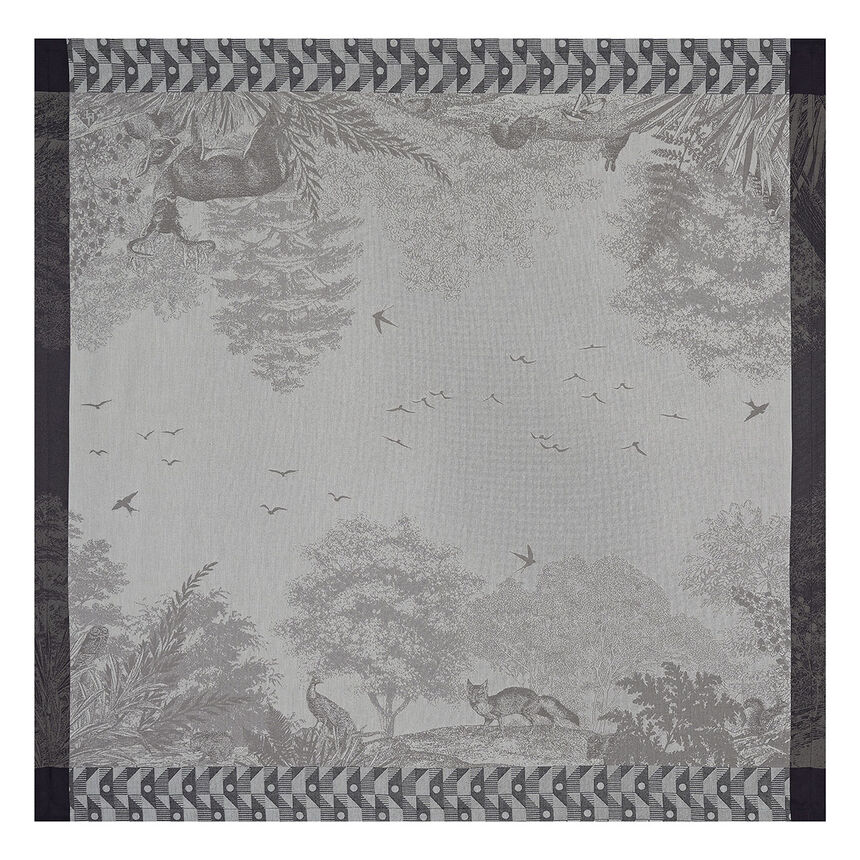 Nappe For&ecirc;t enchant&eacute;e Argent 175x175 100% coton, , hi-res image number 3