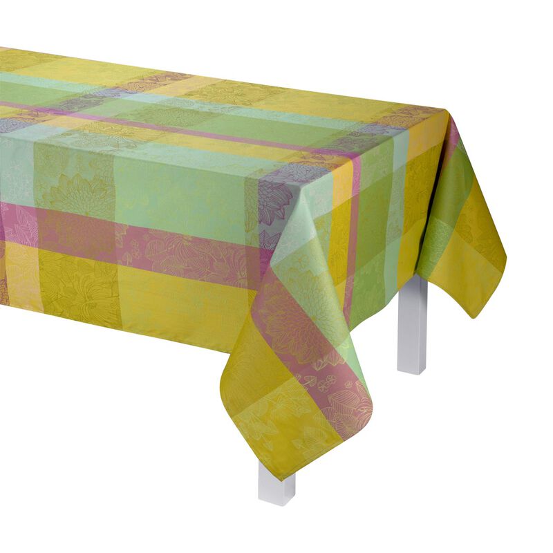 Nappe enduite Marie Galante Citron 175x175 100% coton, , hi-res image number 1