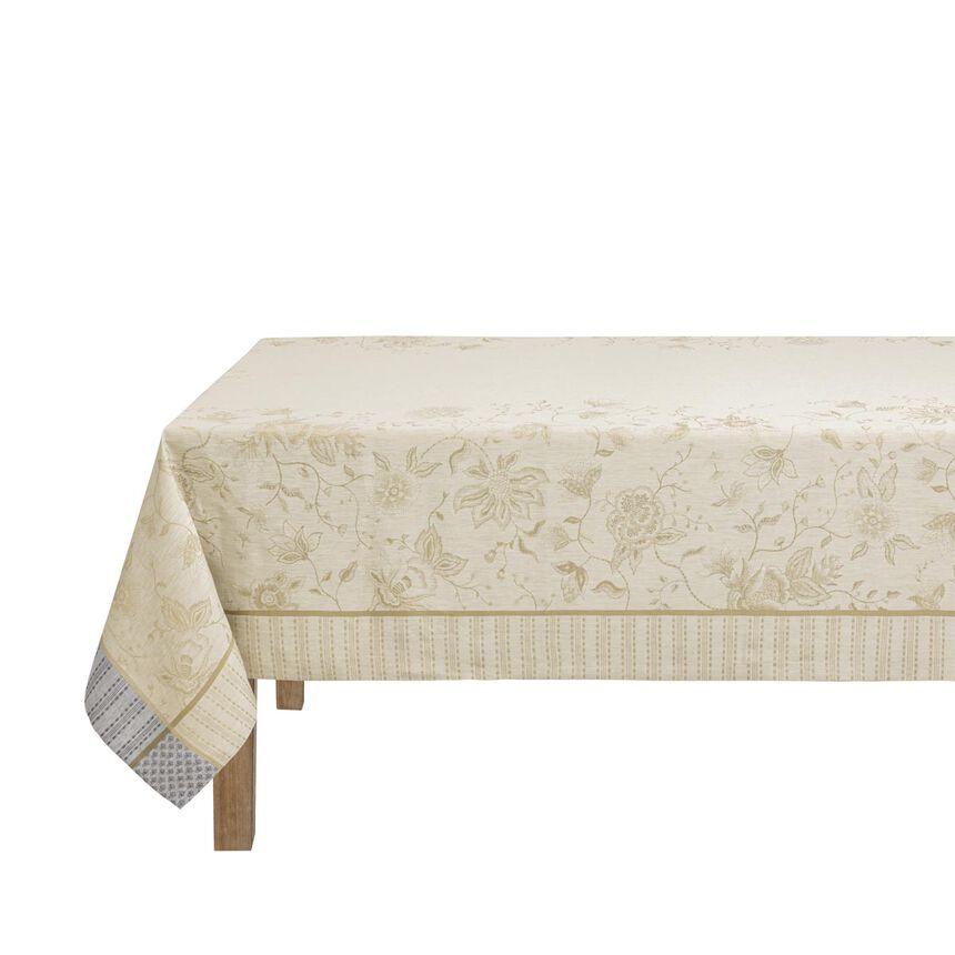 Nappe &Eacute;t&eacute; Indien Noix 120x120 100% lin, longues fibres, , hi-res image number 1