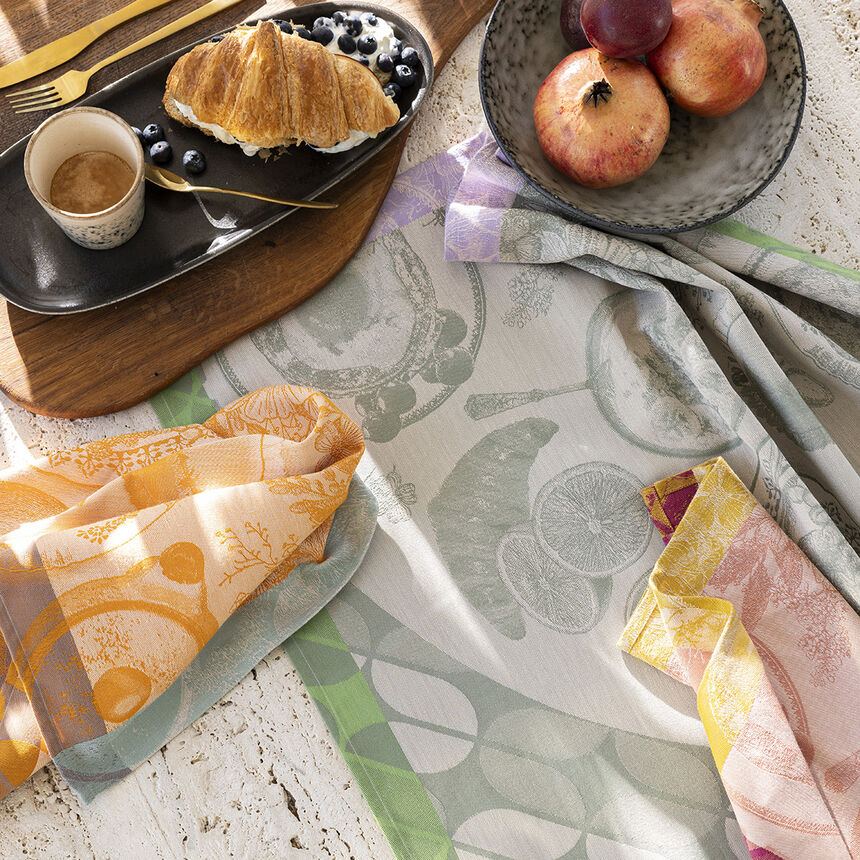 Torchon Brunch Gourmand  Kiwi 60x80 100% coton, , hi-res image number 1