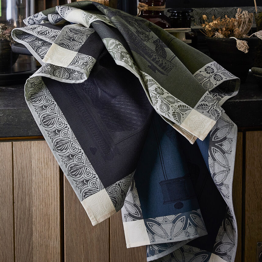 Torchon Curiosit&eacute;s Animales Nuit 60x80 100% coton, , hi-res image number 1