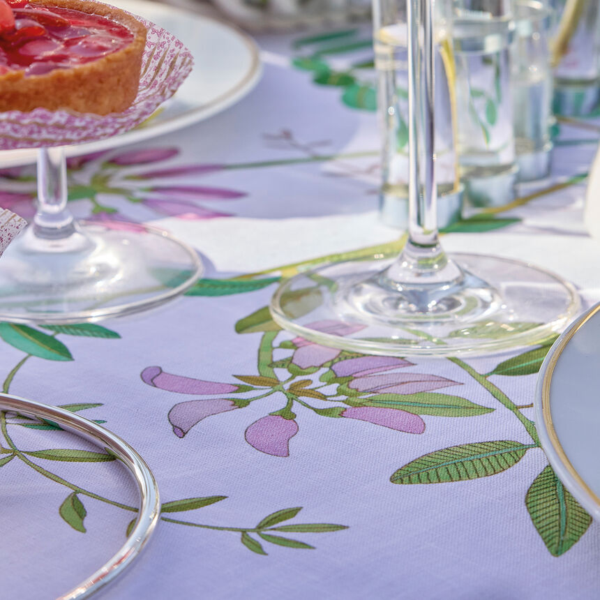 Chemin de table Pois de senteur Floral 50x150 50% coton - 50% lin, , hi-res image number 0