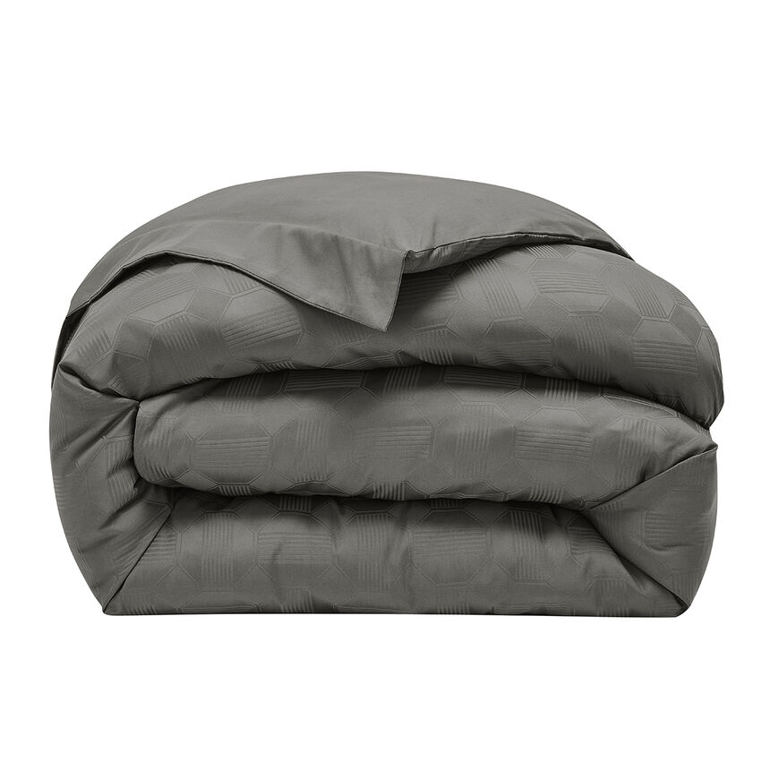 Housse de couette  Palacio Fusain 135X200 100% coton, , hi-res image number 1