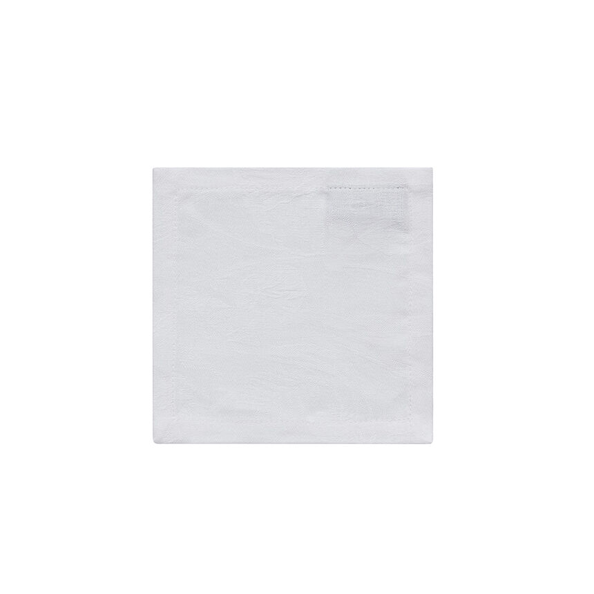Serviette Cocktail Tivoli Blanc 17x17 100% lin, , hi-res image number 0